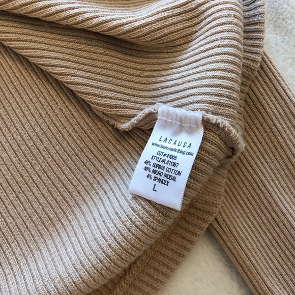 {Lacausa} Ribbed Turtleneck - Picture 5 of 5